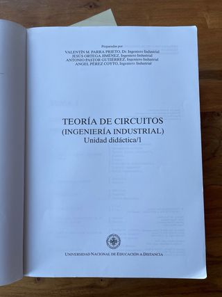 Teoría de circuitos UNIDAD DIDÁCTICA