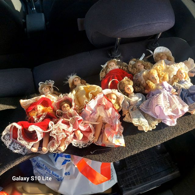 Lote muñecas porcelana antiguas coleccion