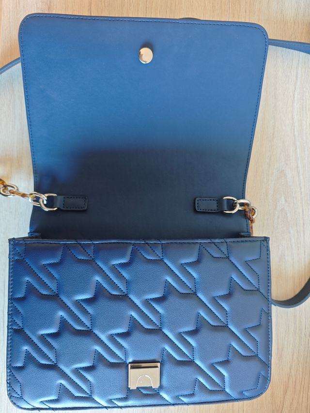 Bolso de piel Lamarthe Mia azul marino