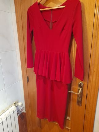 Vestido midi granate