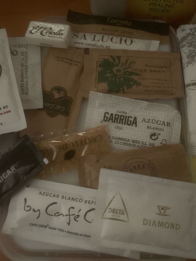sobres de azucar