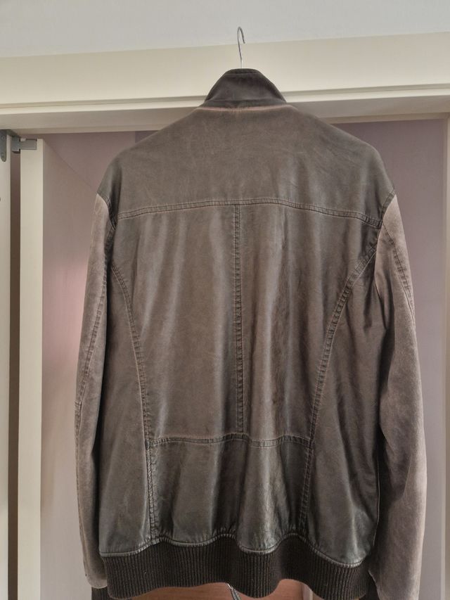 Giubbino di pelle desigual man