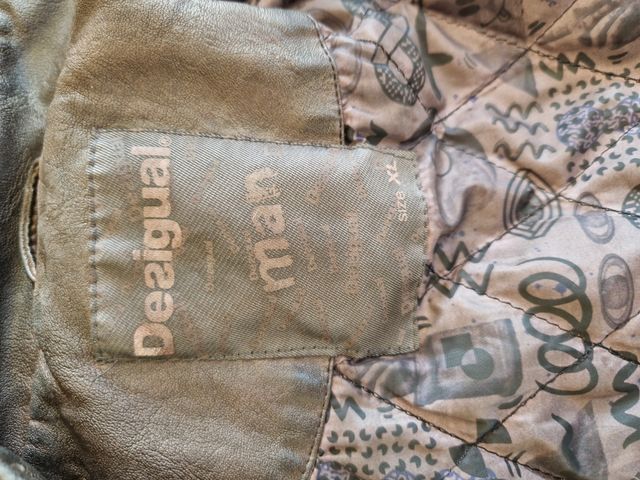 Giubbino di pelle desigual man