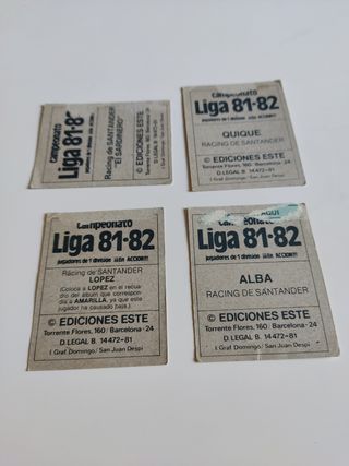 Cromos Racing Santander Liga 81 - 82