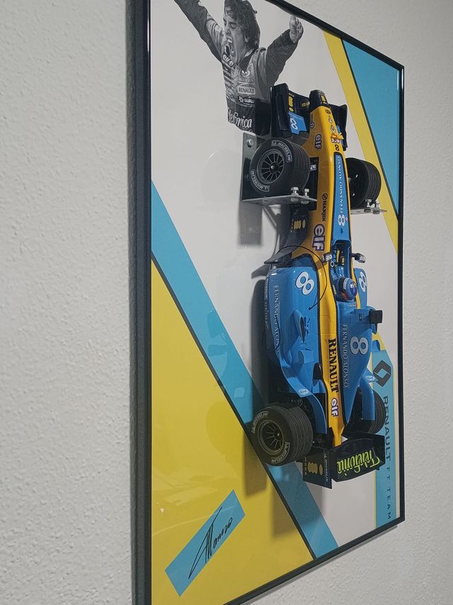 Cuadro Renault F1 coche RC de Fernando Alonso 1/10