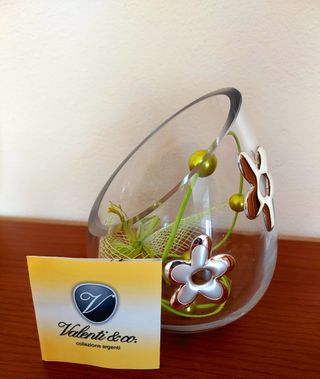 Lote jarrones cristal y plata