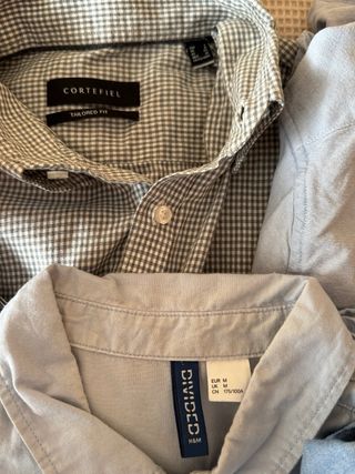 Pack camisas hombre HM Mango y Zara