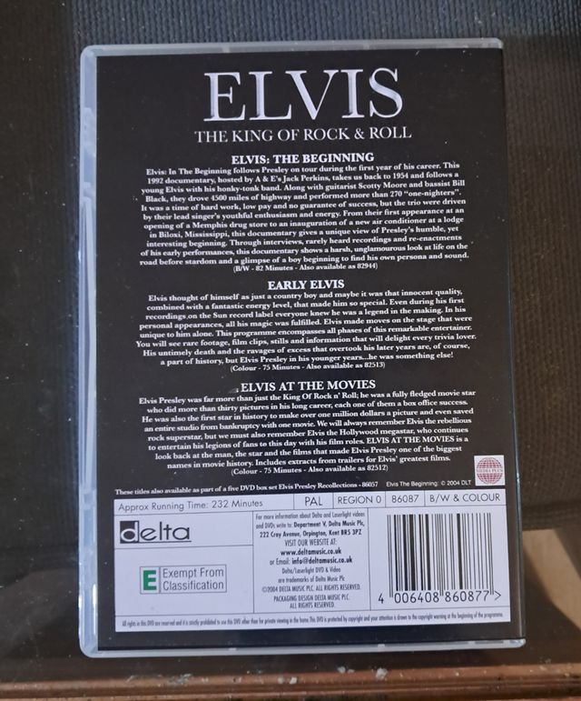 3 DVDS ELVIS PRESLEY THE KING OF ROCK