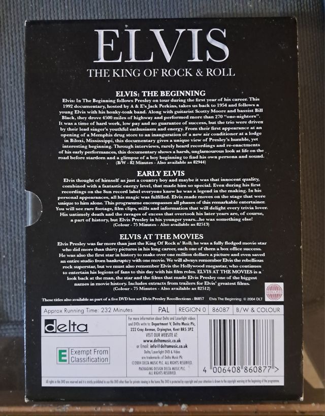 3 DVDS ELVIS PRESLEY THE KING OF ROCK
