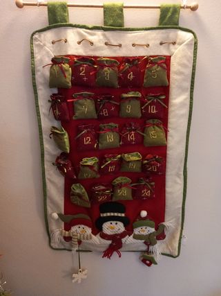 Calendario dell'avvento in stoffa