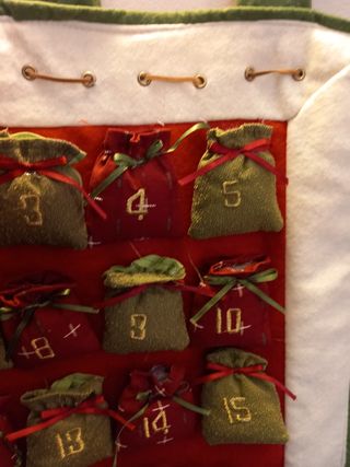 Calendario dell'avvento in stoffa