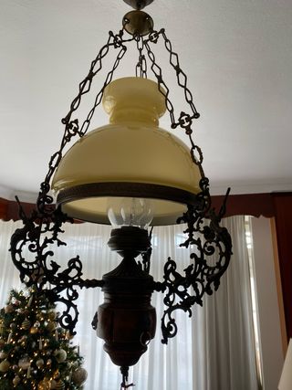 Lamparas quinqué antigua