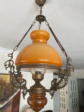 Lamparas quinqué antigua