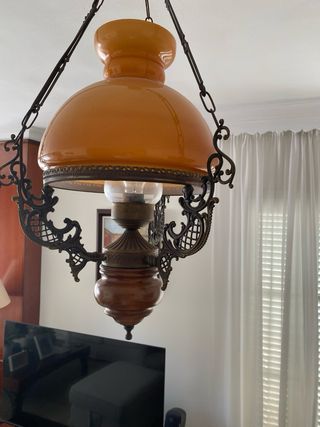 Lamparas quinqué antigua