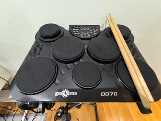 Batería electrónica y Auriculares.