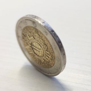 Moneda 2 € Francia 10 Aniversario Euro