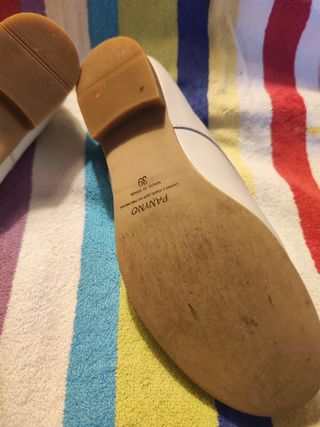 Zapatos niño comunión color blanco roto