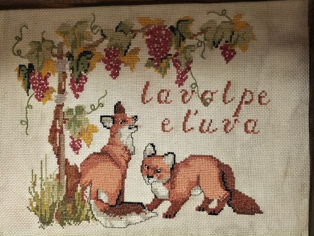 Quadro ricamato a punto croce 