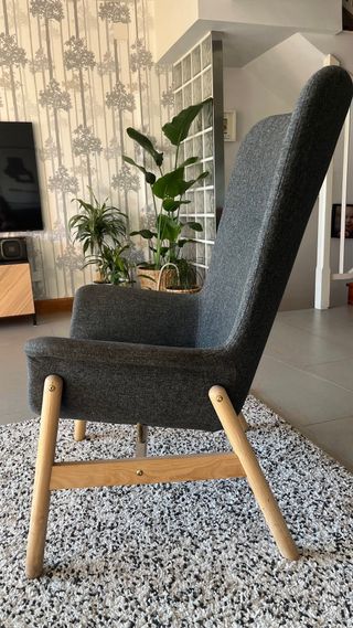 Sillon individual respaldo alto gris Vedbo Ikea