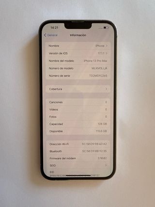 iphone 13 Pro Max 128 Gb Blanco