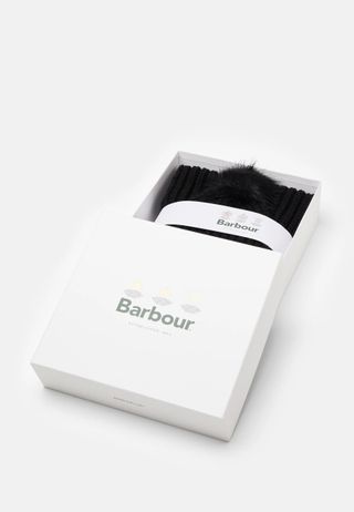 Pack BARBOUR Gorro y Bufanda Negro