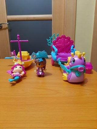 Pinypon carruaje de sirenas y barco