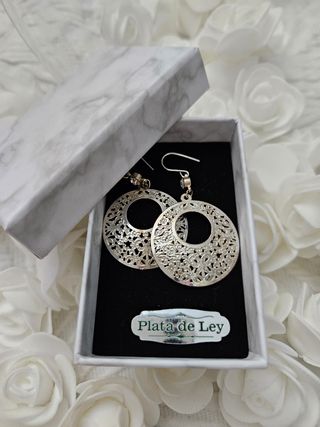 Pendientes plata antiguos