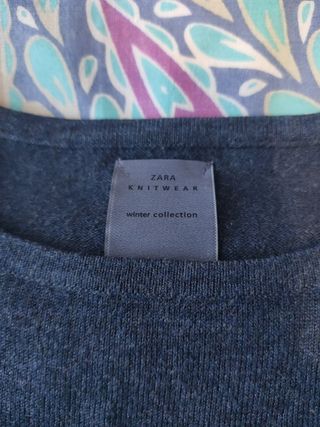 Jersey de niña azul marino Zara