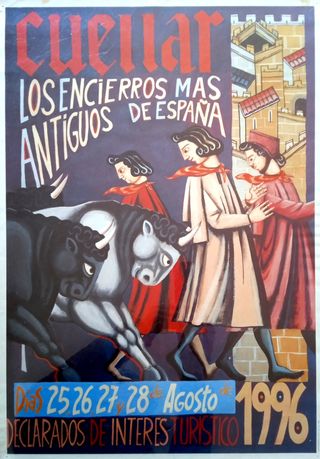 Cartel Encierros de Cuéllar 1996