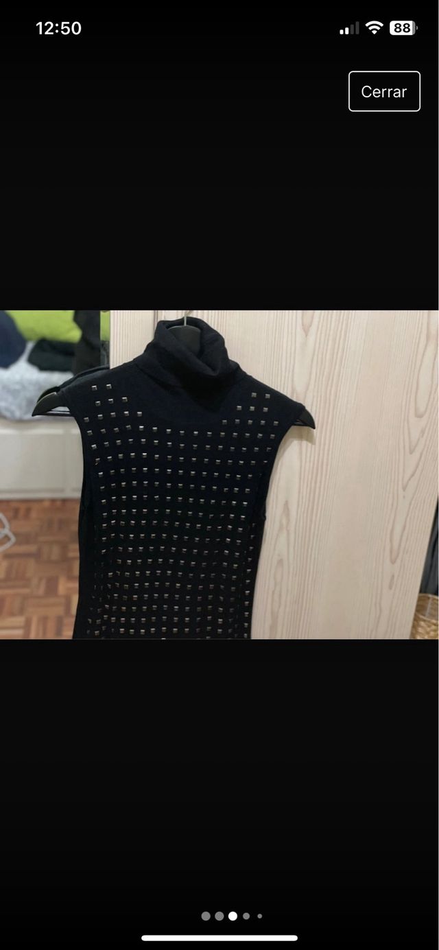 Vestido punto tachuelas 