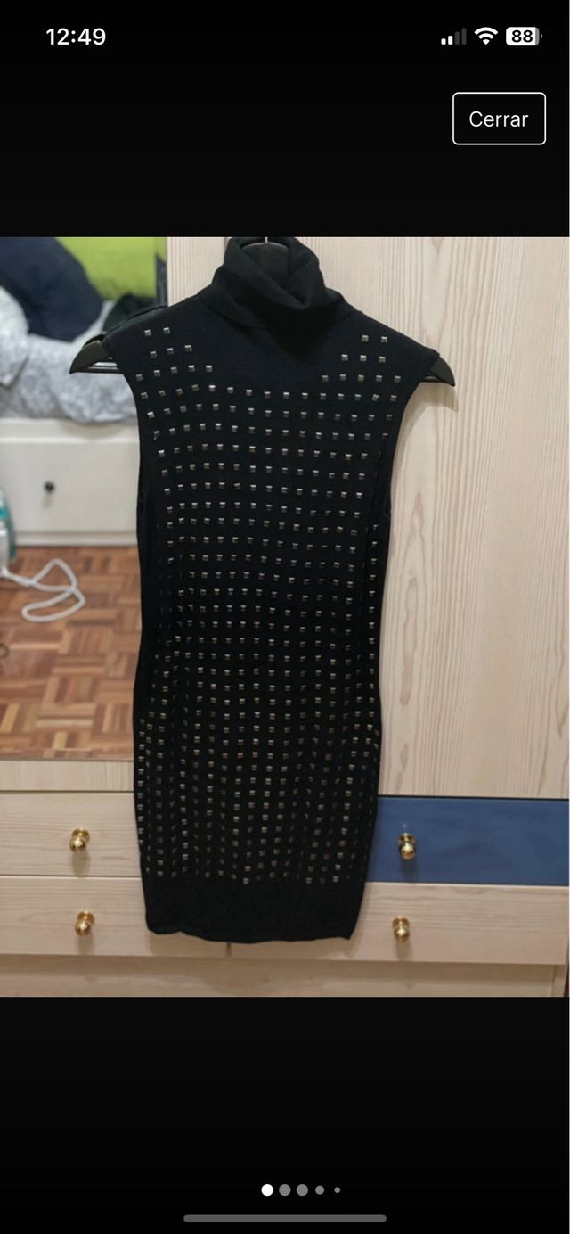 Vestido punto tachuelas 