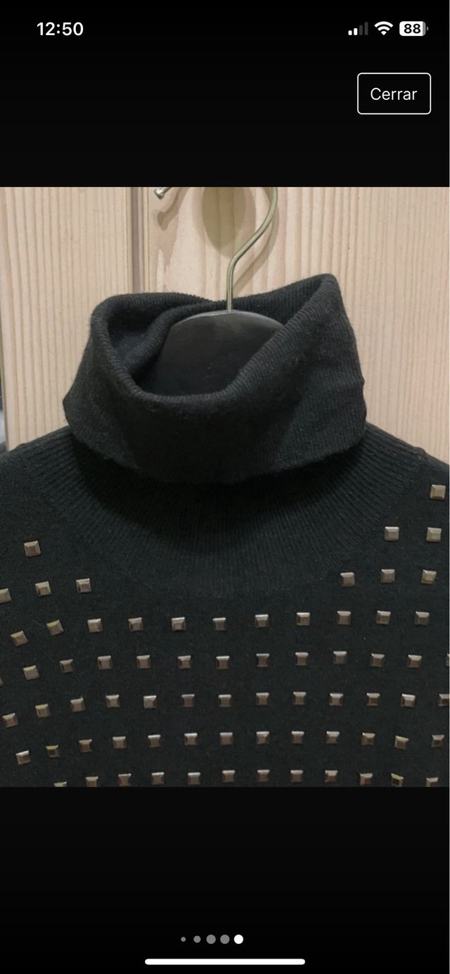 Vestido punto tachuelas 