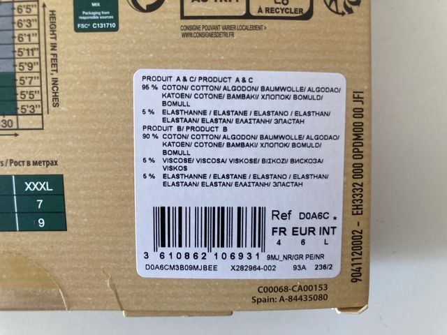 DIM Bio. Pack 3 bóxers. Talla L