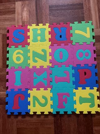 Alfombra 36 piezas de letras y números