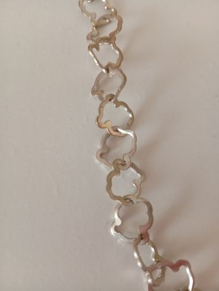 Collar y pulsera plata osos