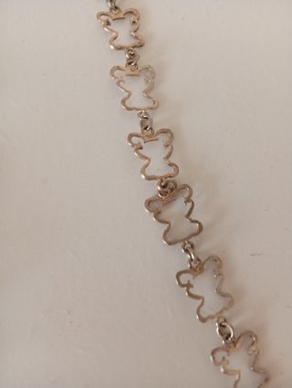 Collar y pulsera plata osos