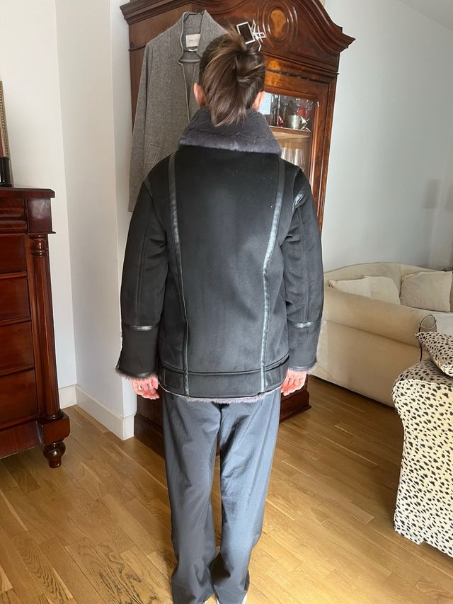 Bicker Zara simil piel negro forrado simil