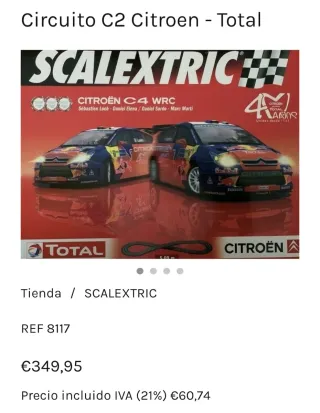 Scalextric Citroen circuito C2 ref 8117
