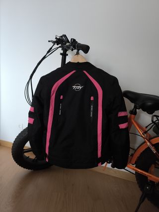Chaqueta de moto chica
