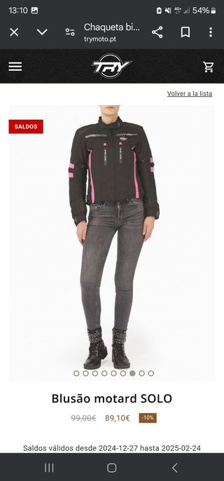 Chaqueta de moto chica
