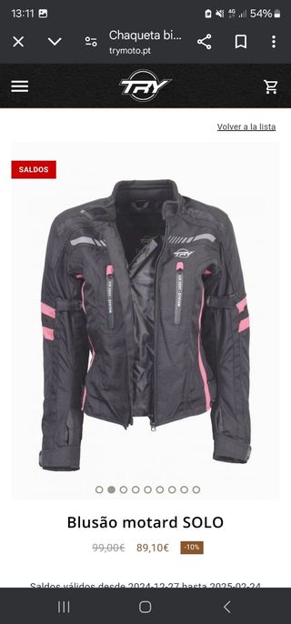 Chaqueta de moto chica