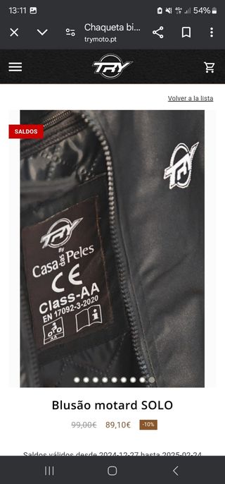 Chaqueta de moto chica