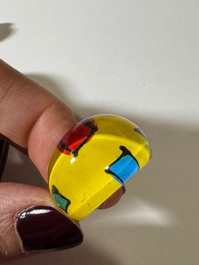 Anillo amarillo multicolor