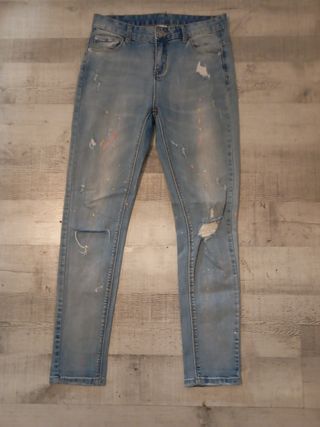 Pantalón pitillo azul talla xs