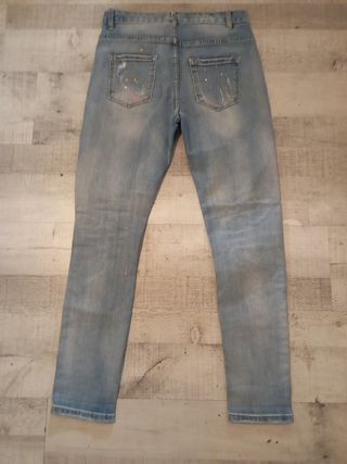 Pantalón pitillo azul talla xs