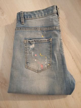 Pantalón pitillo azul talla xs