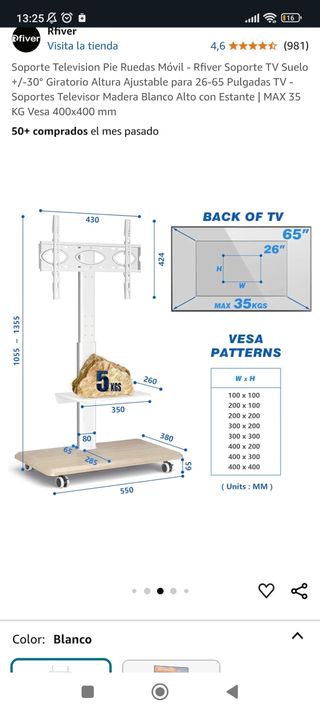 Soporte/ Pie de televisión