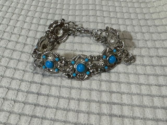 Pulsera original azul y plateada