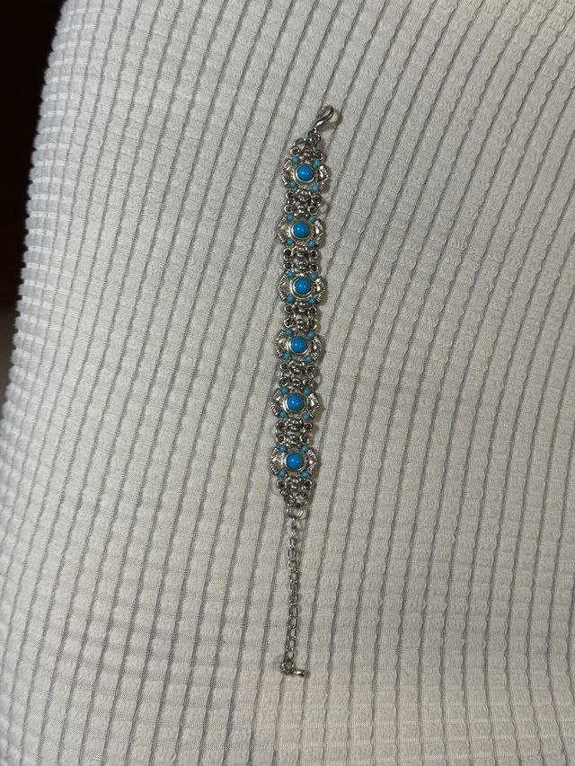 Pulsera original azul y plateada