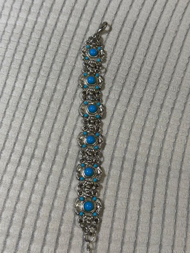 Pulsera original azul y plateada